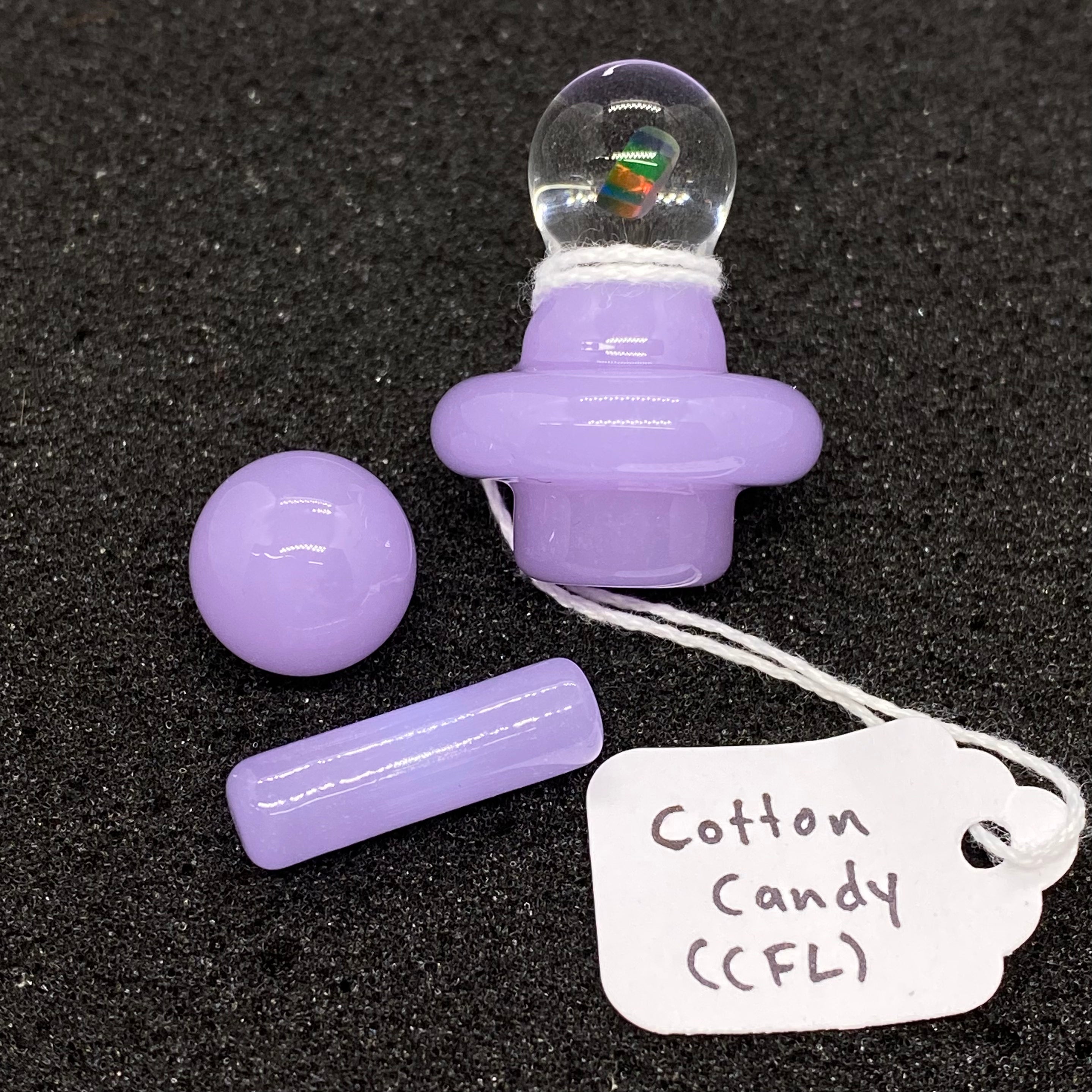 CPB Glass - Cotton Candy CFL Slurper/Blender Plug Cap Set – Gee West Glass