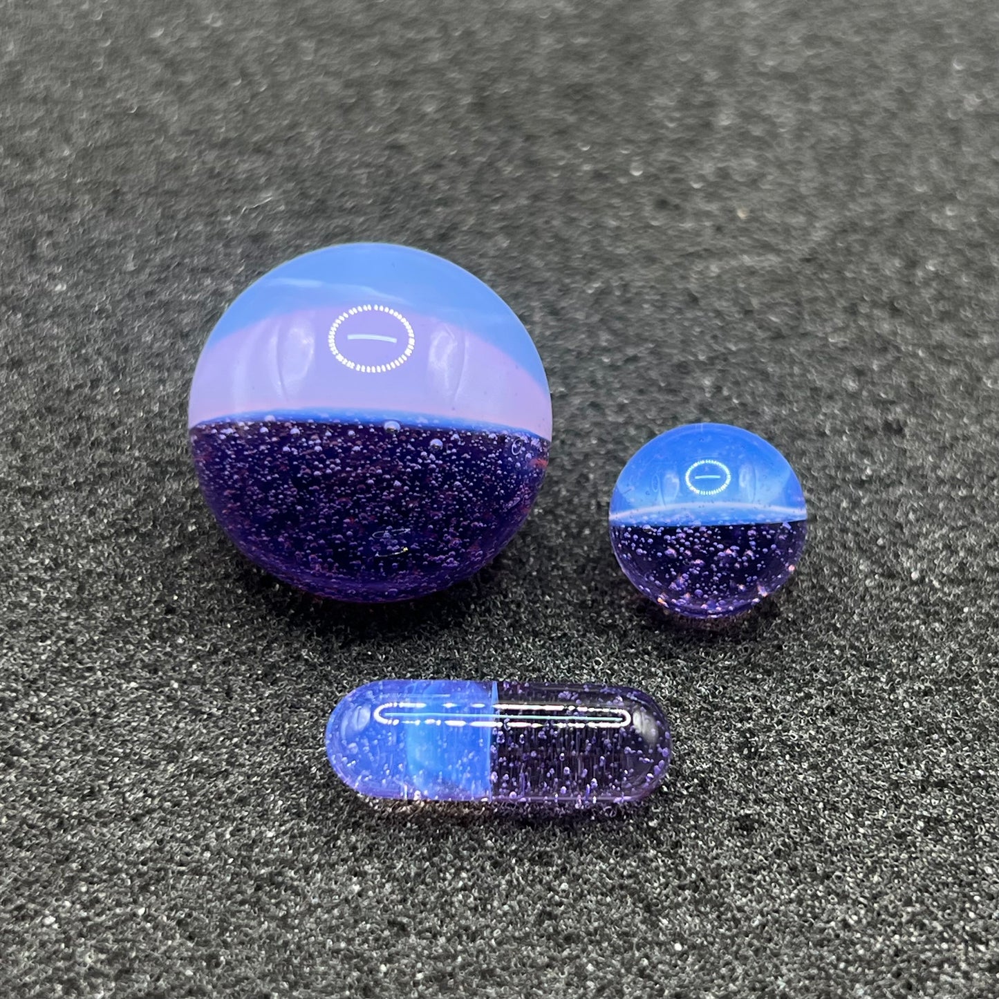 Captain Tokez Dual Color Marble Set - Purple Lollipop / Lucid