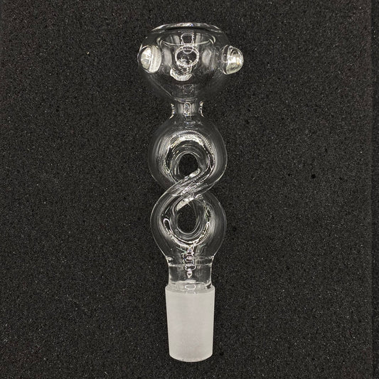 420 Glass - 14mm/18mm Single Hole Glass Bowl Slide