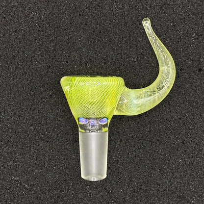 Brian Sheridan - 14mm 3-Hole Glass Bowl Slide - Lime Offset Retti