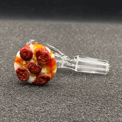 904 Pizza Boy - 10mm Pepperoni Pizza Slice Glass Bowl Slide