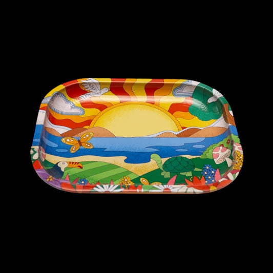 Happy Place Rolling Tray W/ Lid – (Small)