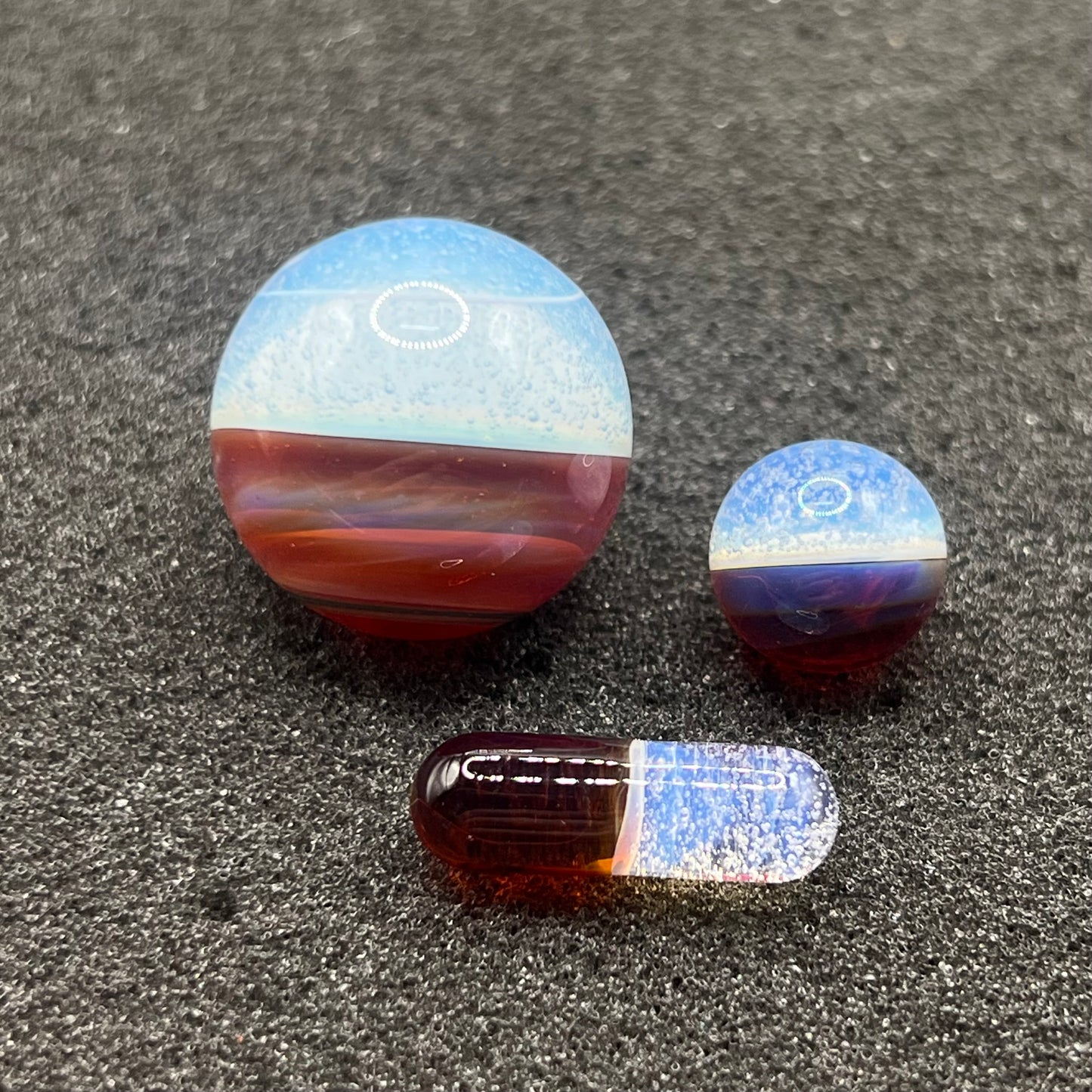 Captain Tokez Dual Color Marble Set - Amber Purple / Secret White