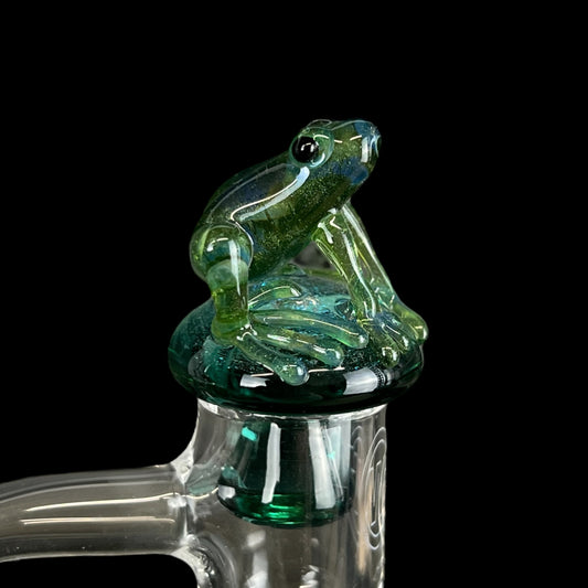 Phatt Matt Glass - Mushroom Dichro Frog Terp Slurper Plug Cap