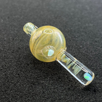 Dabfigalo - 25mm Gold & Silver Fume w/ White Opal Bubble Cap