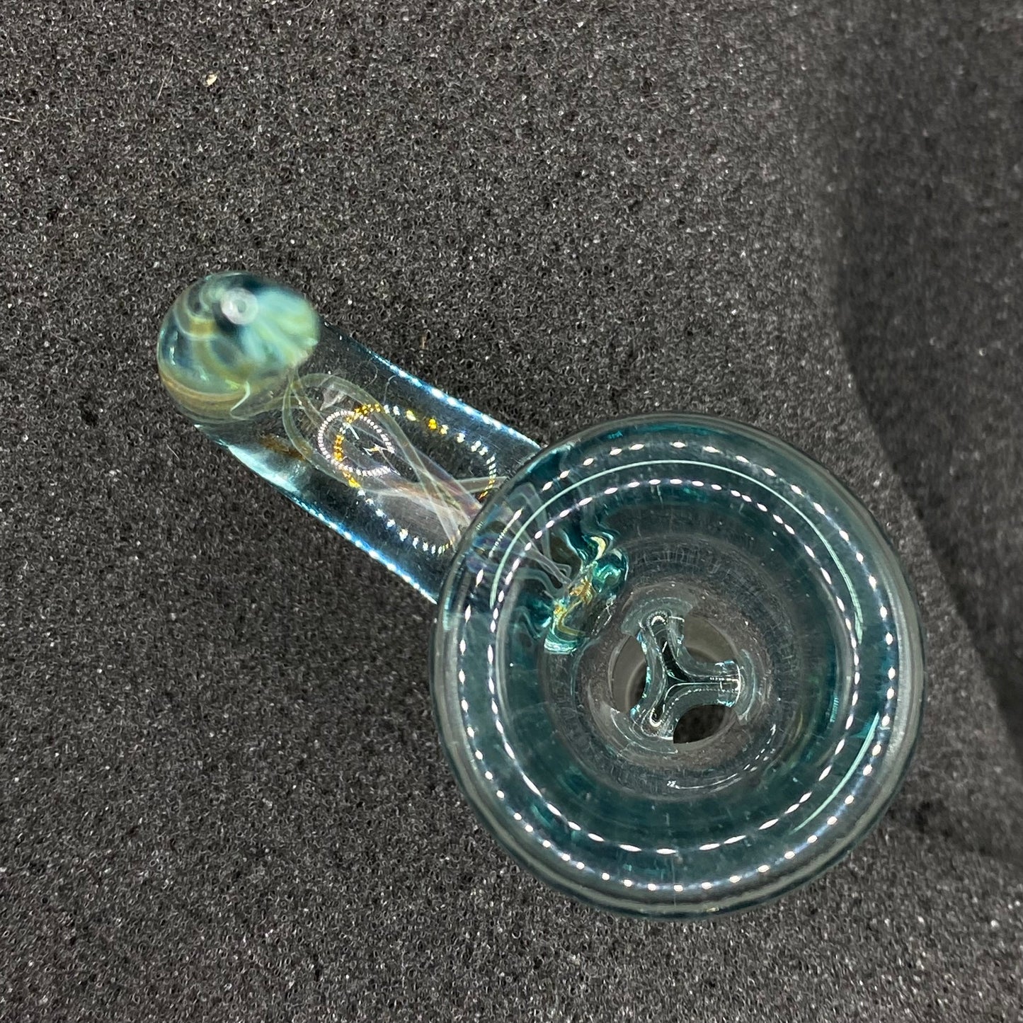 Brian Sheridan - 14mm 3-Hole Glass Bowl Slide - Glacier Blue