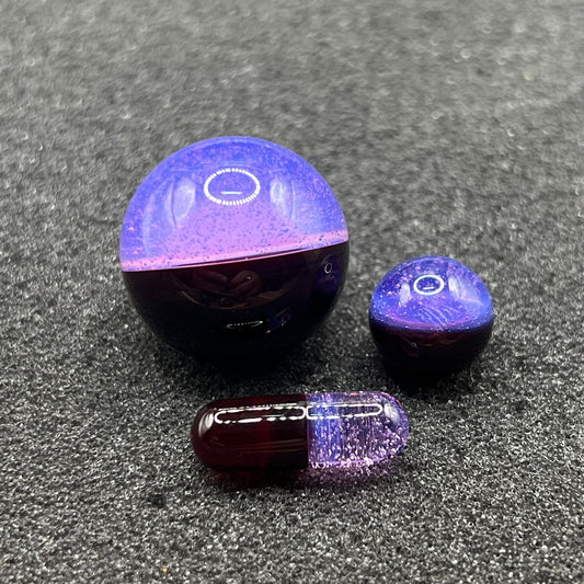 Captain Tokez Dual Color Marble Set - Lilac / Red Elvis