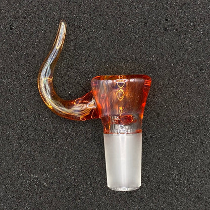 Brian Sheridan - 18mm 3-Hole Glass Bowl Slide - Pomegranite