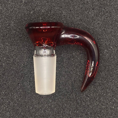 CW Glass Art - 14mm 4-Hole Glass Slide Bowl - Pomegranate