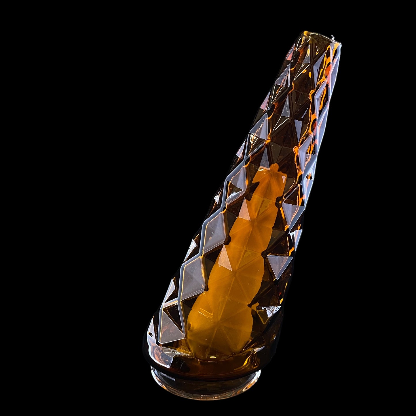 Geometric Amber Cone Attachment for Puffco Peak