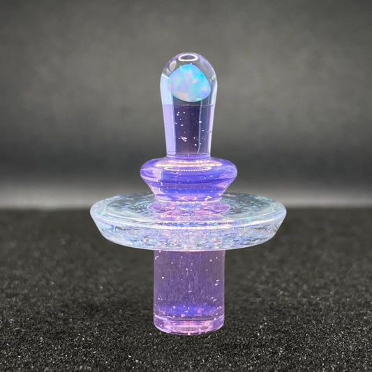 Fortunate Glass - Rose Quartz Crushed Opal Control Tower Plug Cap