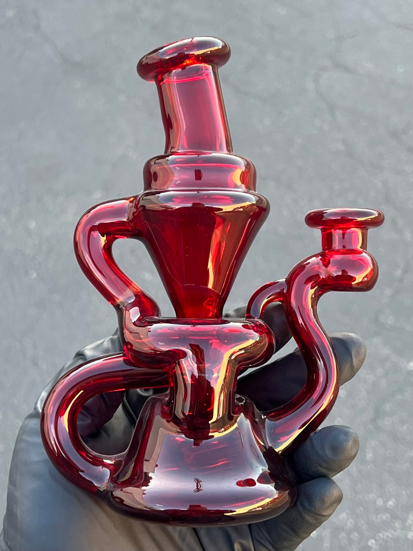 Pomegranate Single Saddle Recycler by Hunter S Glass