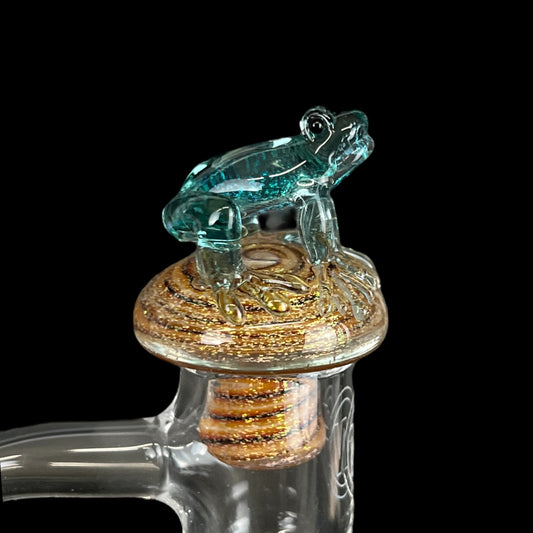 Phatt Matt Glass - Mushroom Dichro Frog Terp Slurper Plug Cap