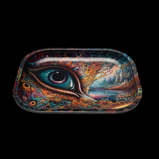 All Seeing Eye Rolling Tray W/ Lid – (Small)