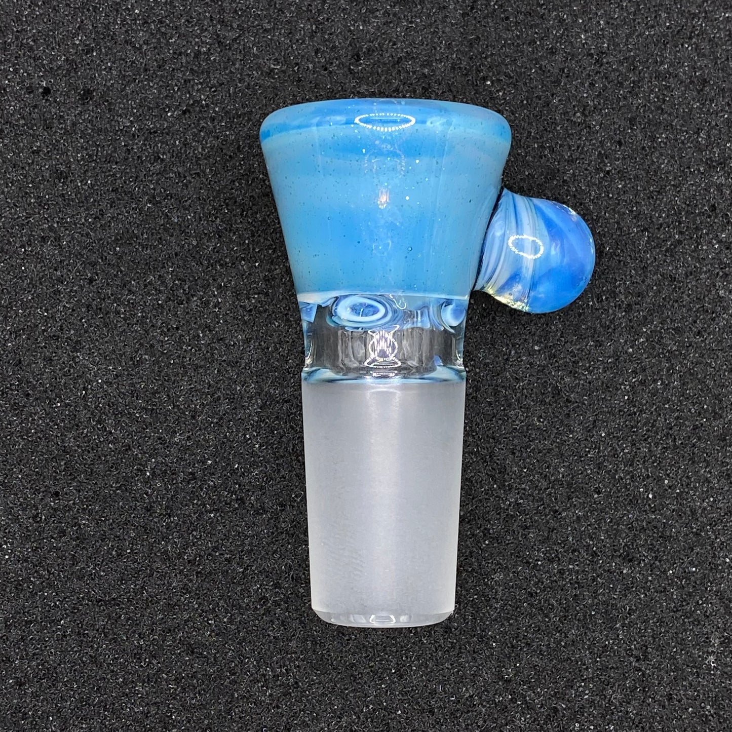 Brian Sheridan - 18mm 3-Hole Glass Bowl Slide - Blue Stardust / Ghost