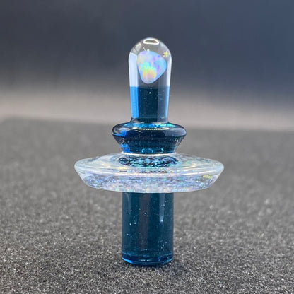 Fortunate Glass - Blue Stardust Crushed Opal Control Tower Plug Cap