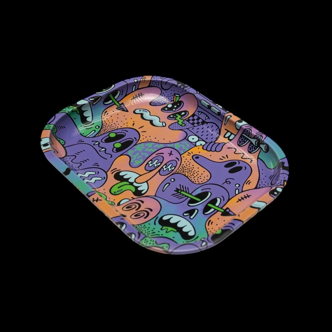 Neon Ghosts Rolling Tray W/ Lid – (Small)