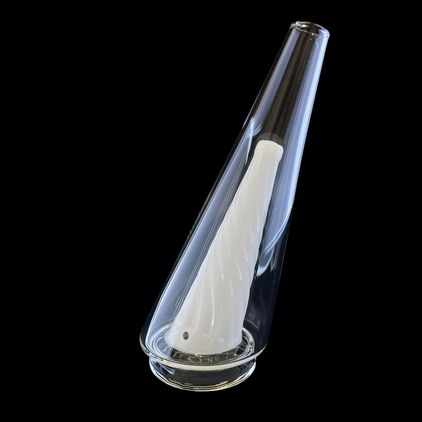 Twisted White Cone Attachment for Puffco Peak