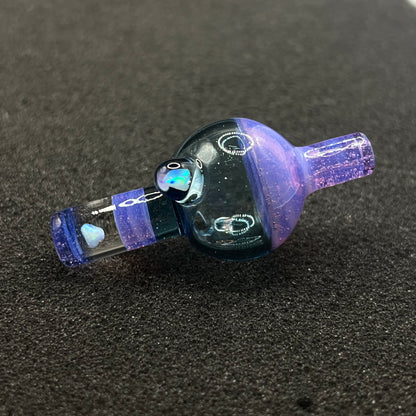 Dabfigalo - 25mm Purple Lilac & Blue Stardust Bubble Cap