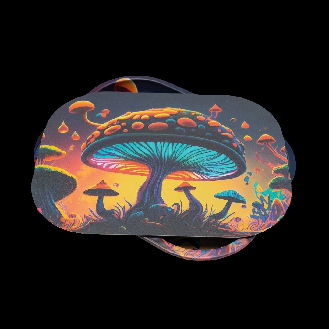 Mushroom Forest Rolling Tray W/ Lid – (Small)