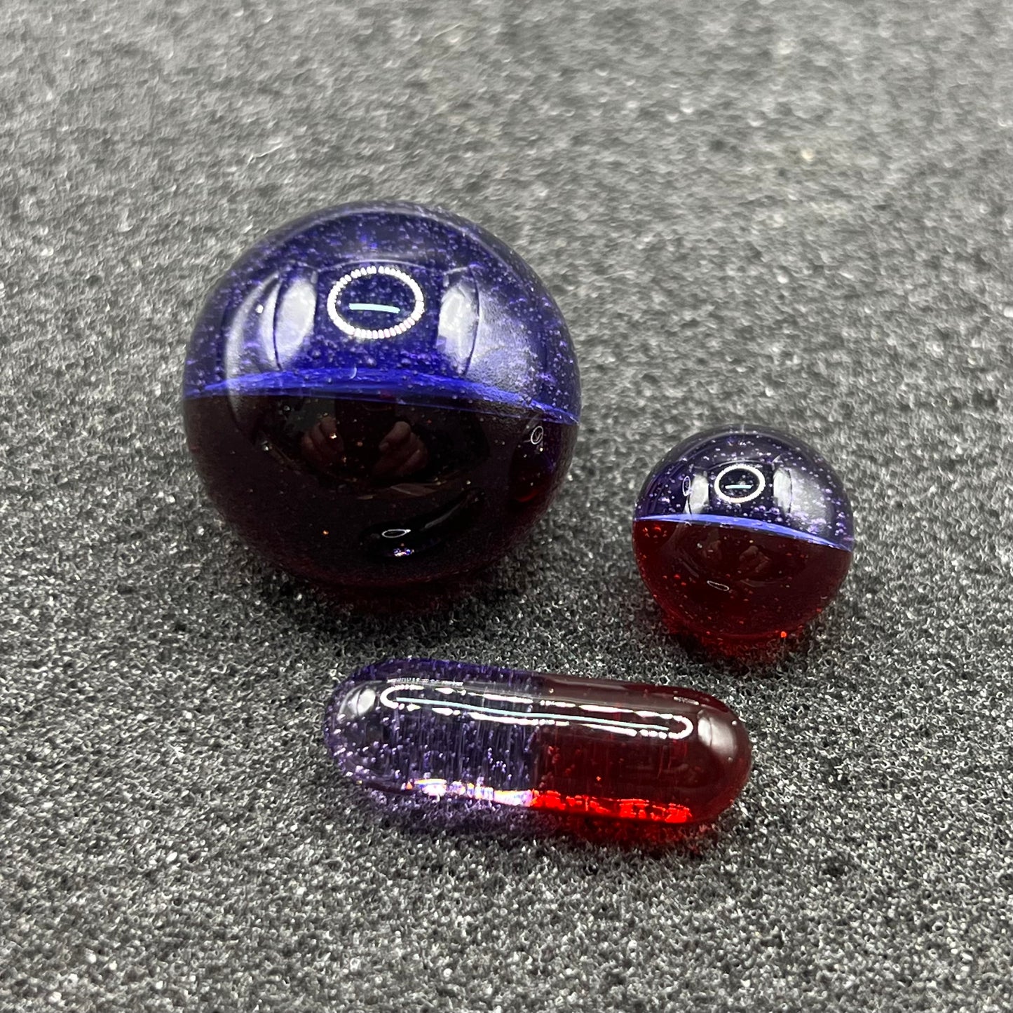 Captain Tokez Dual Color Marble Set - Ruby Slippers / Purple Lollipop