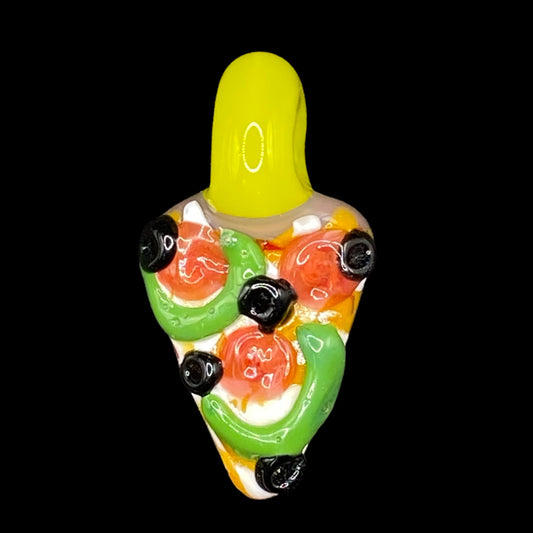 904 Pizza Boy - Slice of Supreme Pizza Glass Pendant