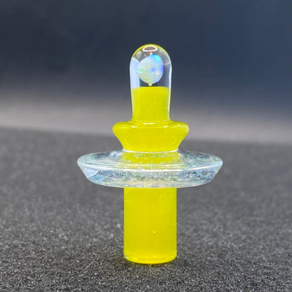 Fortunate Glass - Lemon Drop Crushed Opal Control Tower Plug Cap