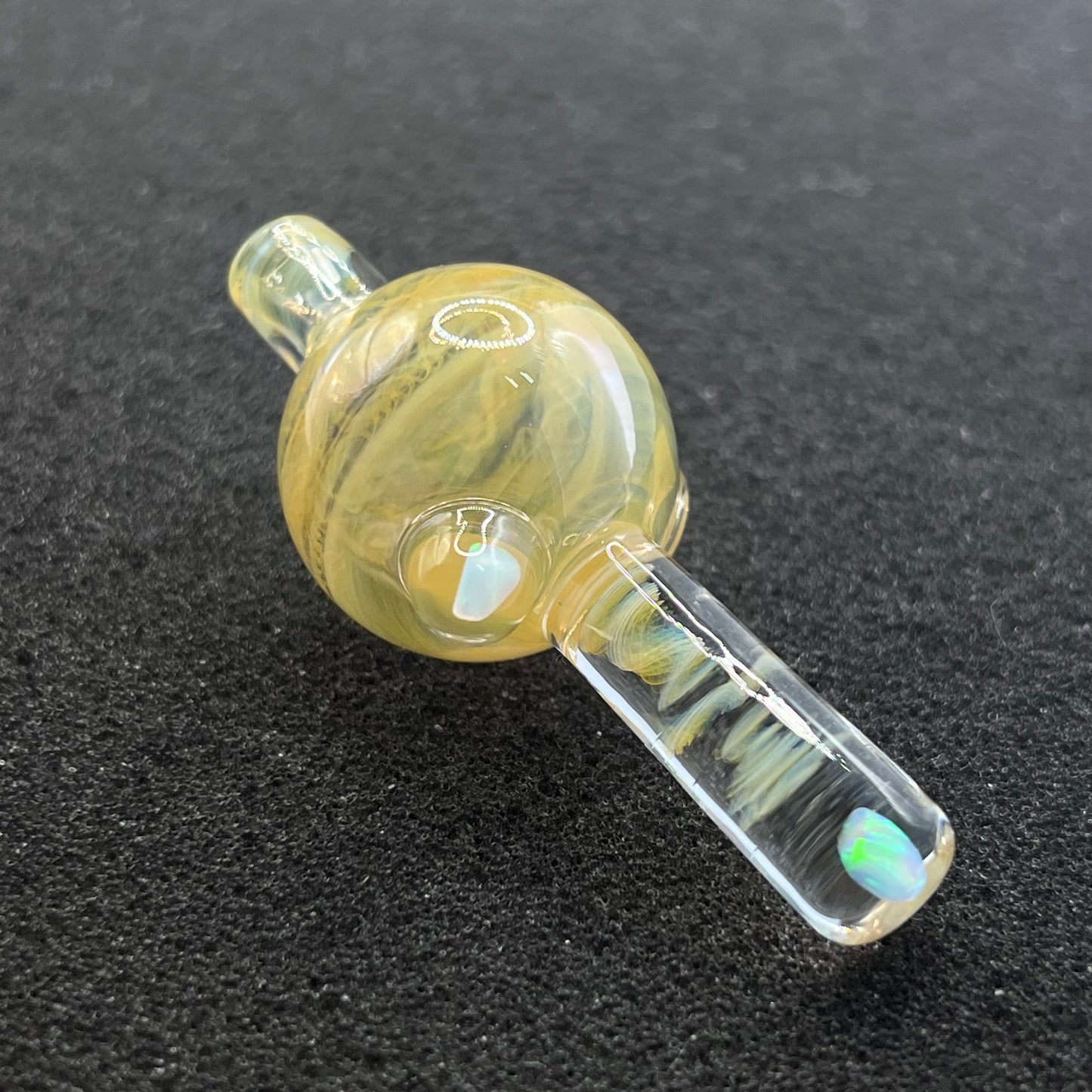 Dabfigalo - 25mm Gold & Silver Fume w/ White Opal Bubble Cap