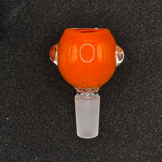 420 Glass - 14mm Single Hole Orange Glass Bowl Slide