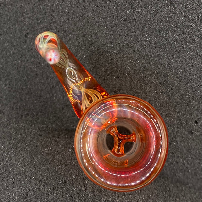 Brian Sheridan - 18mm 3-Hole Glass Bowl Slide - Pomegranite