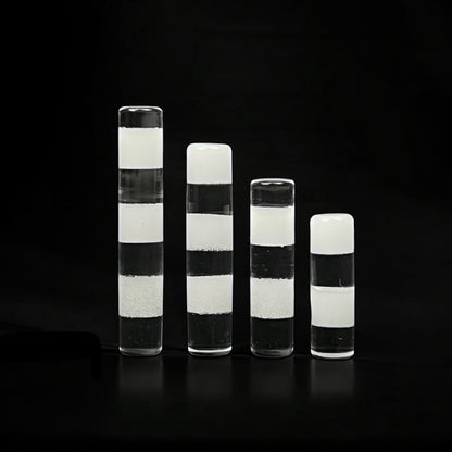 Zebra Opaque Stripped Quartz Pillars