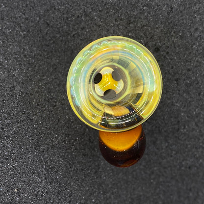 Brian Sheridan - 18mm 3-Hole Glass Bowl Slide -  NS Yellow / Yellow Elvis