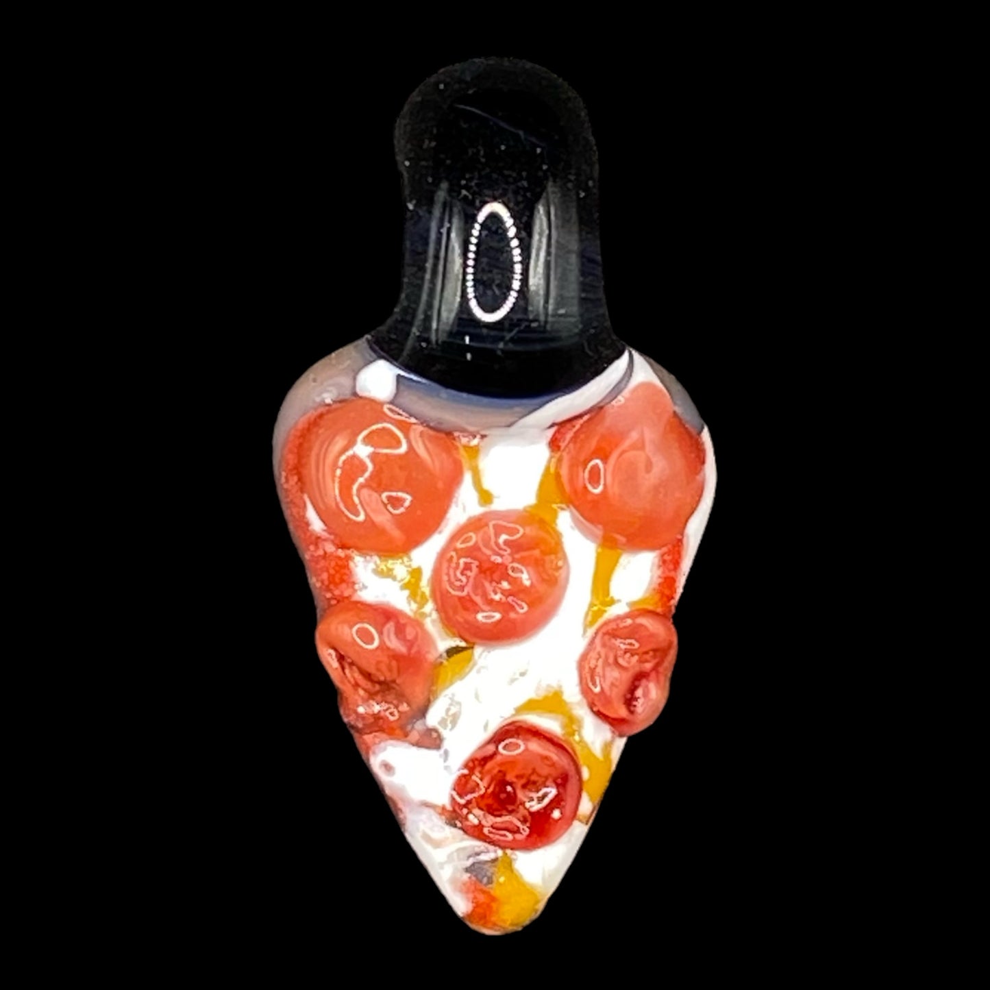 904 Pizza Boy - Slice of Pepperoni Pizza Glass Pendant