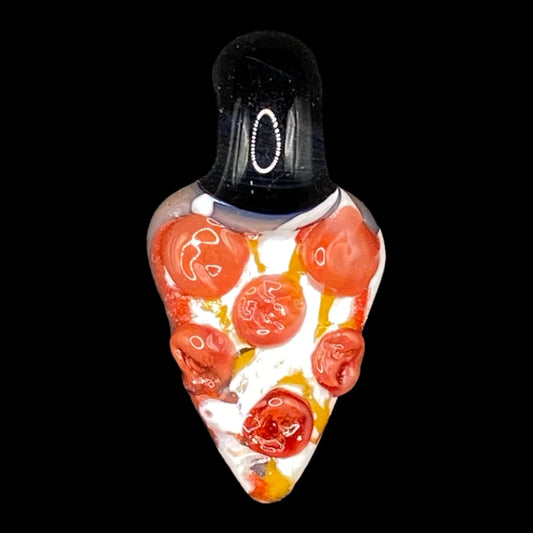 904 Pizza Boy - Slice of Pepperoni Pizza Glass Pendant