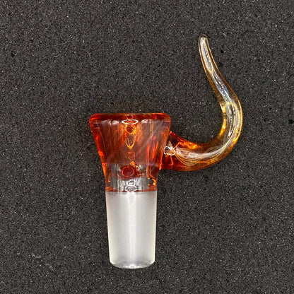 Brian Sheridan - 18mm 3-Hole Glass Bowl Slide - Pomegranite