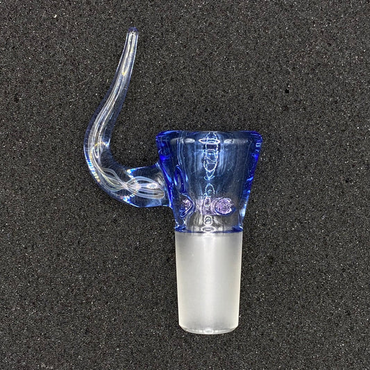 Brian Sheridan - 18mm 3-Hole Glass Bowl Slide - Cobalt