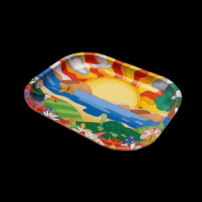 Happy Place Rolling Tray W/ Lid – (Small)