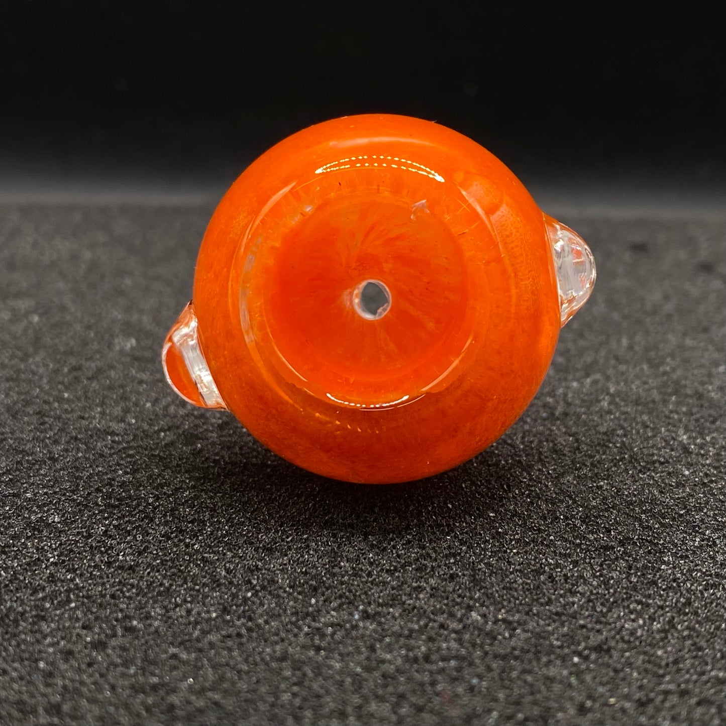 420 Glass - 14mm Single Hole Orange Glass Bowl Slide