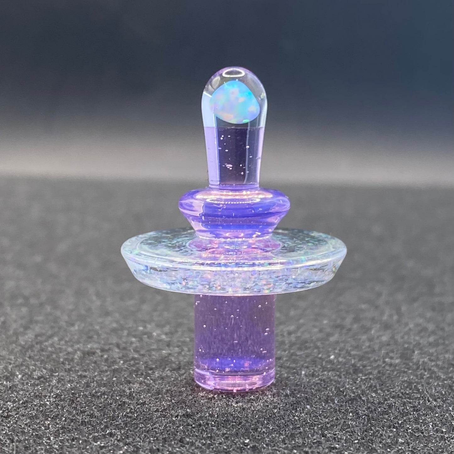 Fortunate Glass - Rose Quartz Crushed Opal Control Tower Plug Cap