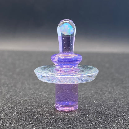 Fortunate Glass - Rose Quartz Crushed Opal Control Tower Plug Cap