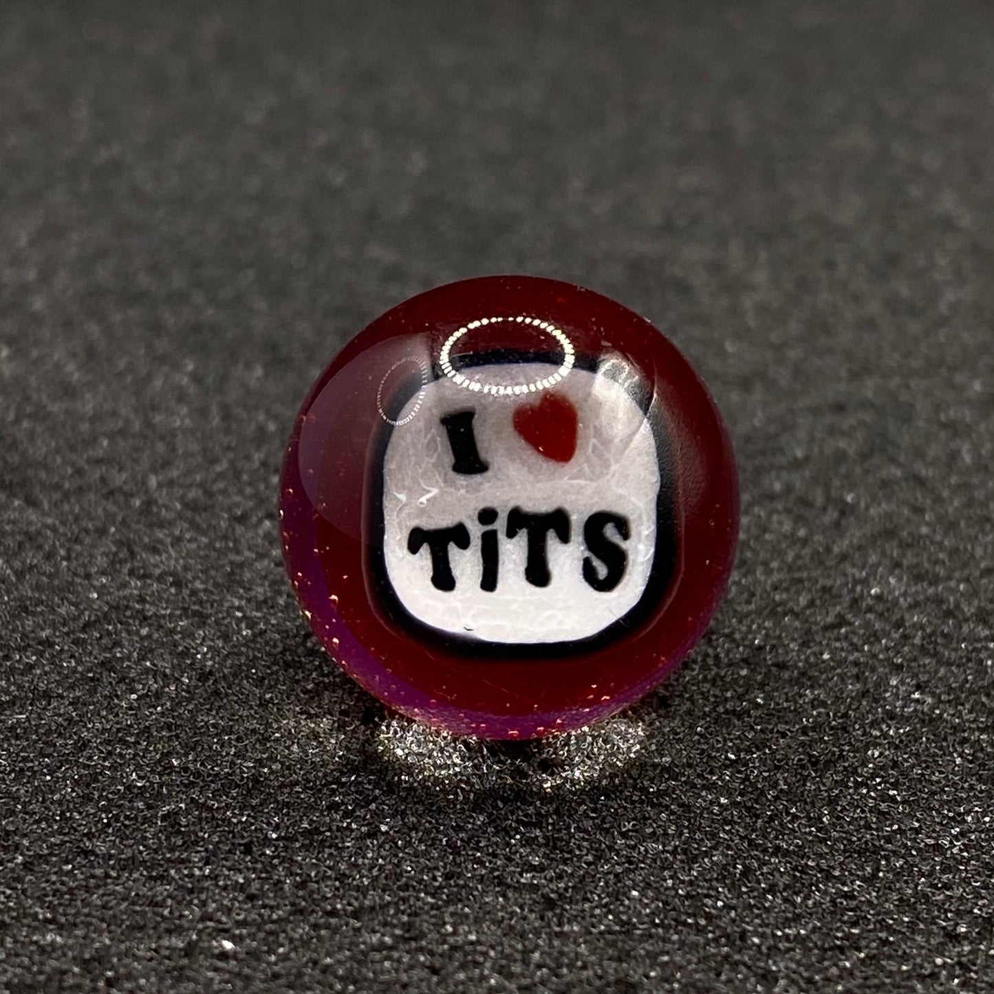 Keys Glass - I ❤️ Tits Marble Top