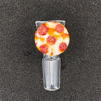 904 Pizza Boy - 14mm Pepperoni Pizza Slice Glass Bowl Slide