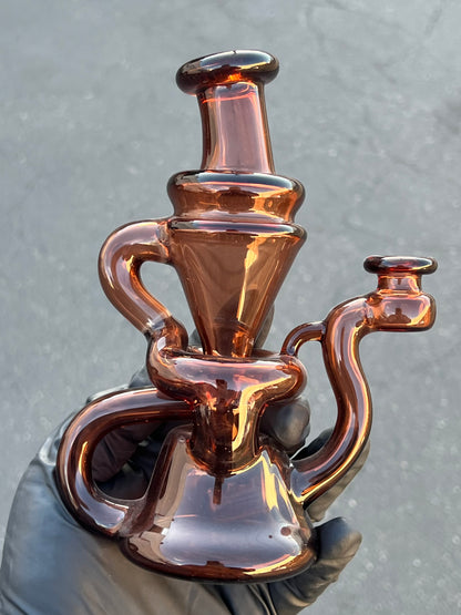 Amber Single Saddle Recycler by Hunter S Glass