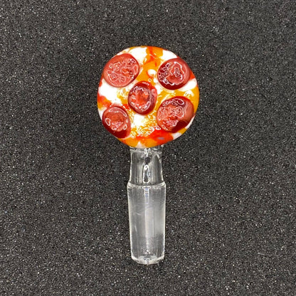 904 Pizza Boy - 10mm Pepperoni Pizza Slice Glass Bowl Slide