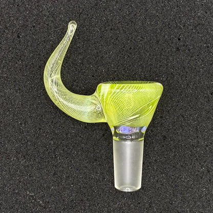 Brian Sheridan - 14mm 3-Hole Glass Bowl Slide - Lime Offset Retti