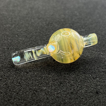 Dabfigalo - 25mm Gold & Silver Fume w/ White Opal Bubble Cap