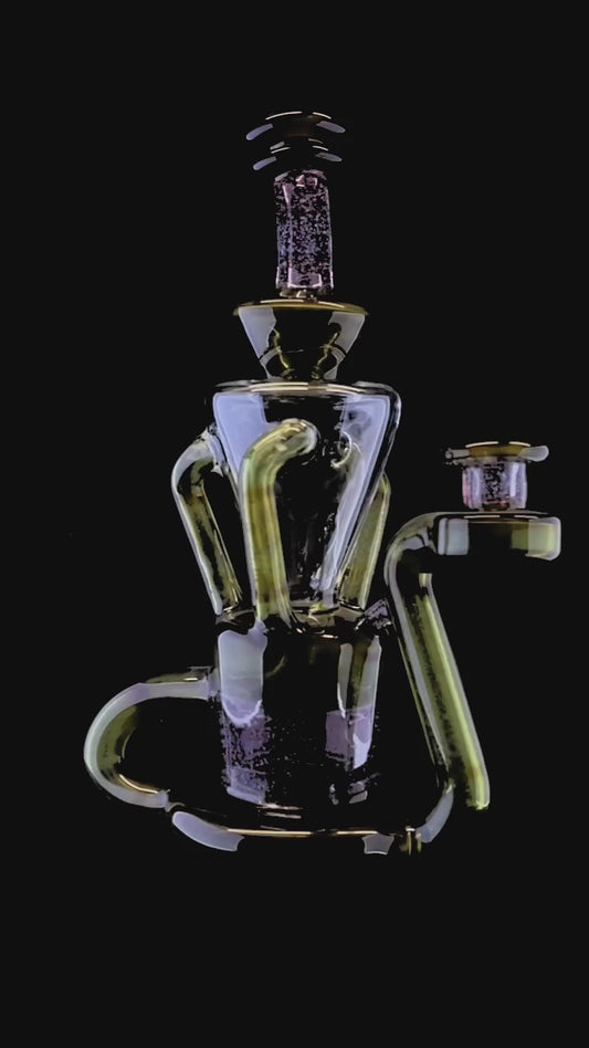 Crushed Opal Triple Uptake Recycler by Heart and Mind Glass