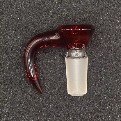 CW Glass Art - 14mm 4-Hole Glass Slide Bowl - Pomegranate